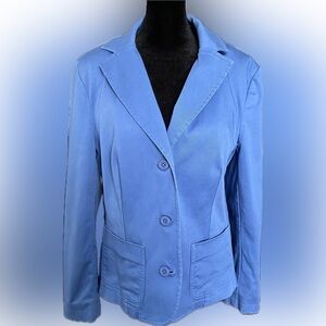 L.L. Bean Cotton Blend Blazer Jacket - Size 8 Petite